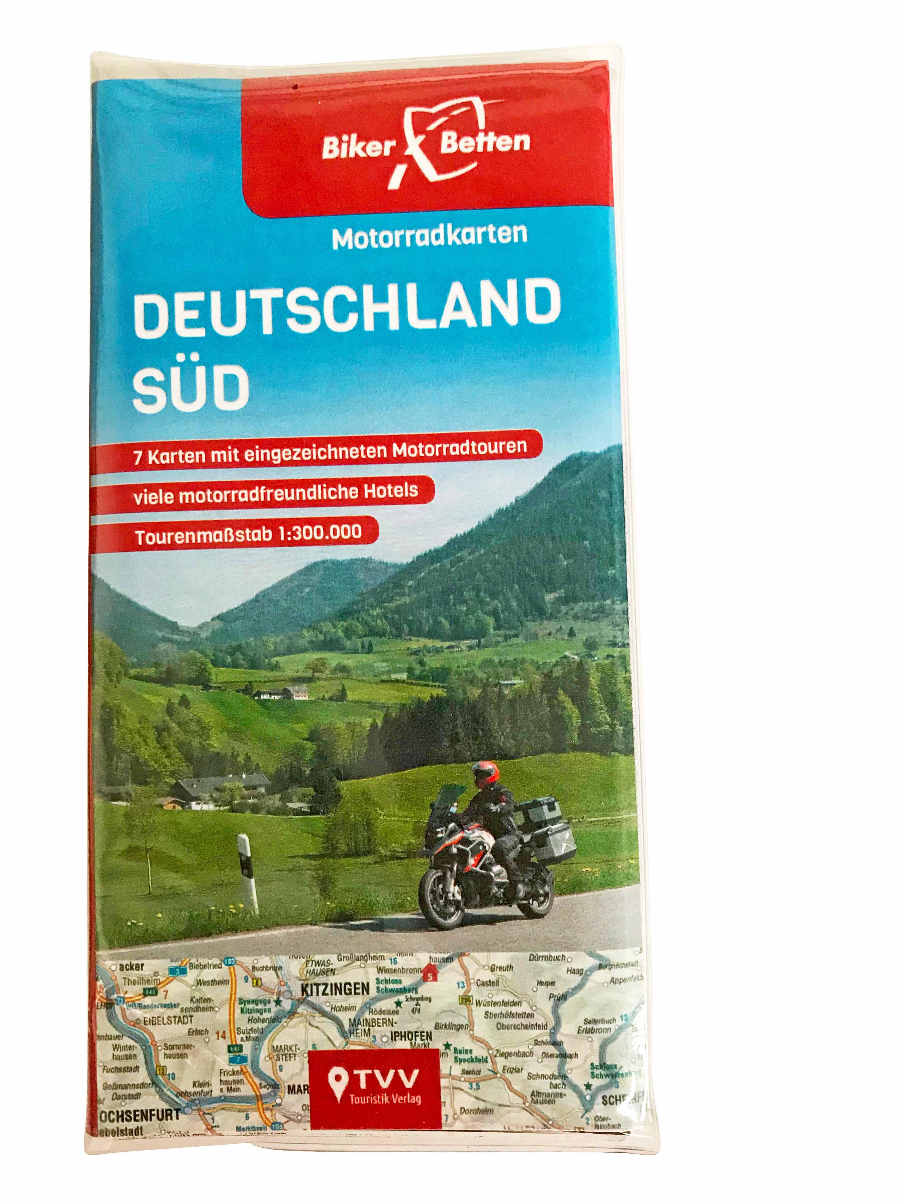 Motorradkarten Set Deutschland Süd