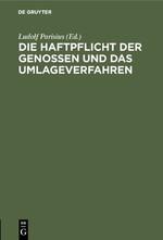 Die Haftpflicht der Genossen und das Umlageverfahren