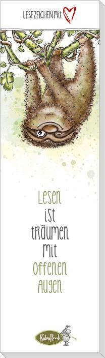 Lesen ist Träumen mit offenen Augen (Lesezeichenblock)