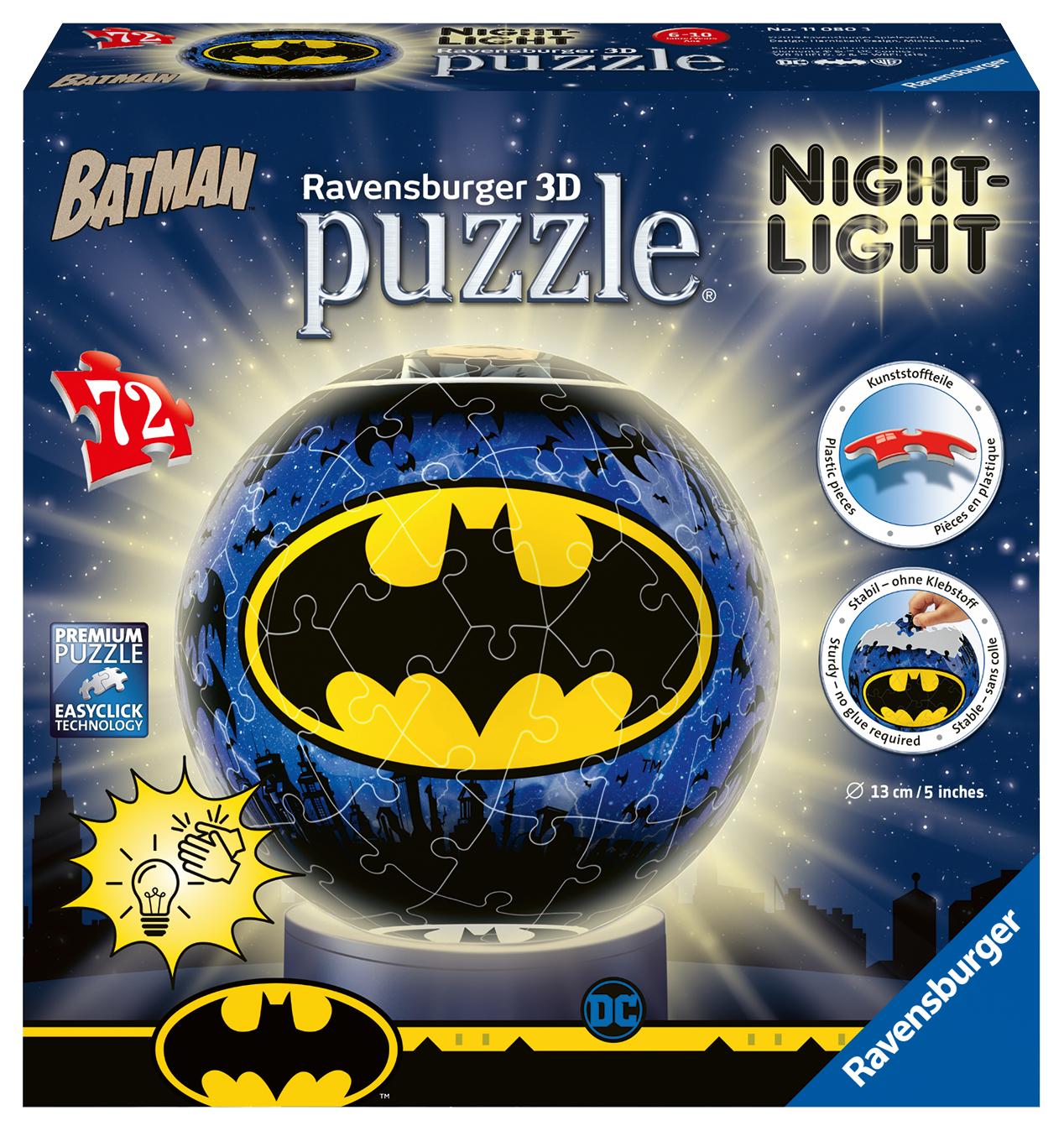 Nachtlicht - Batman 3D Puzzle-Ball 72 Teile