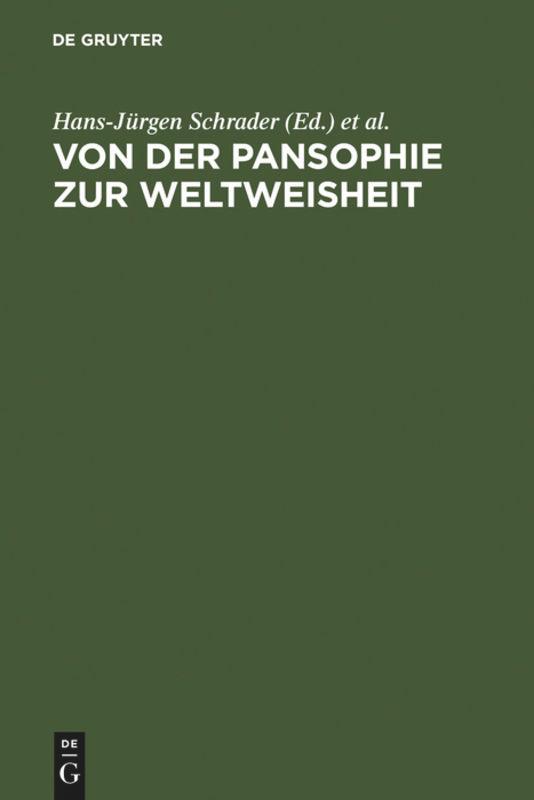 Von der Pansophie zur Weltweisheit