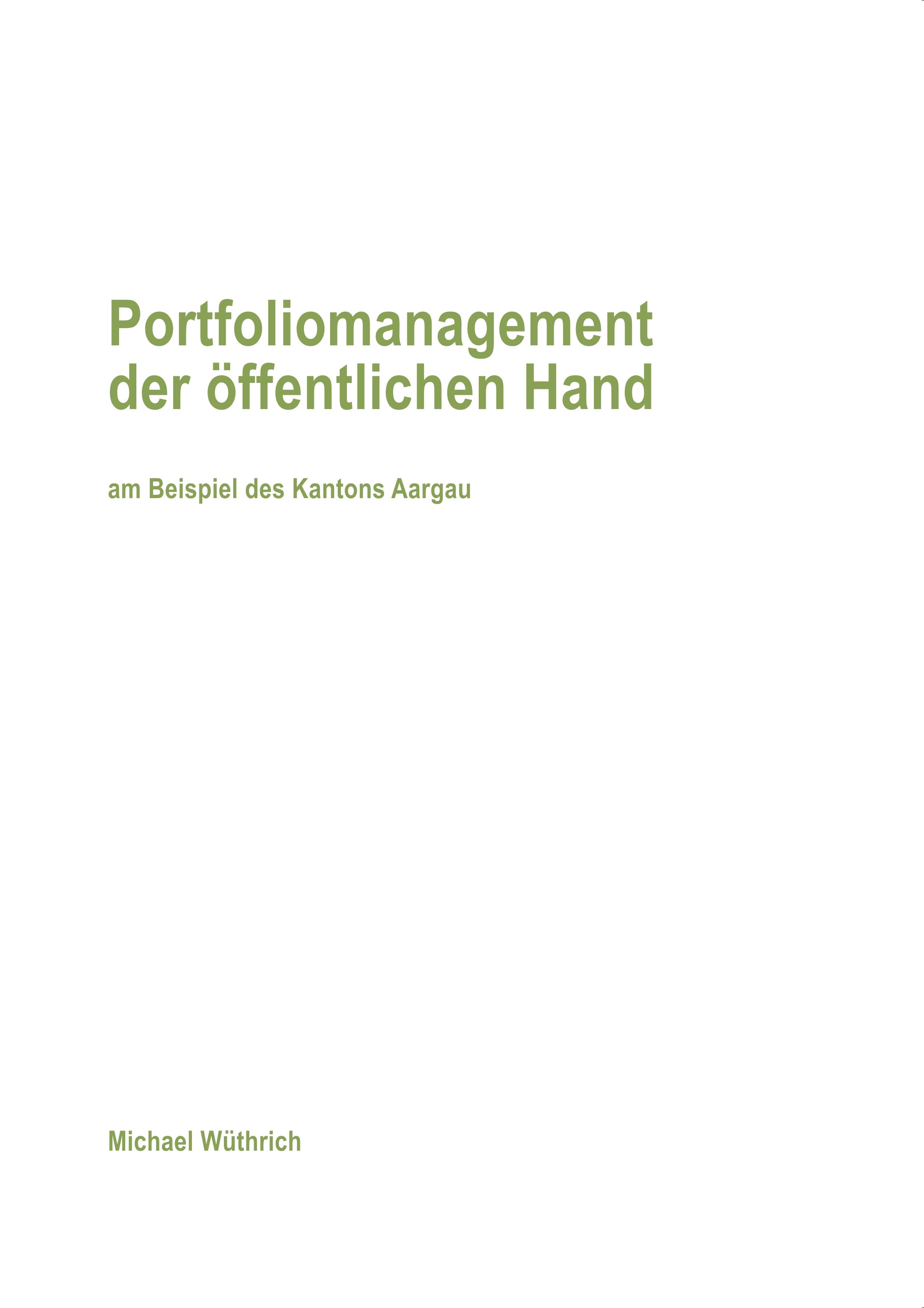 Portfoliomanagement der öffentlichen Hand