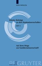 Auf dem Wege zur Familienwissenschaft?