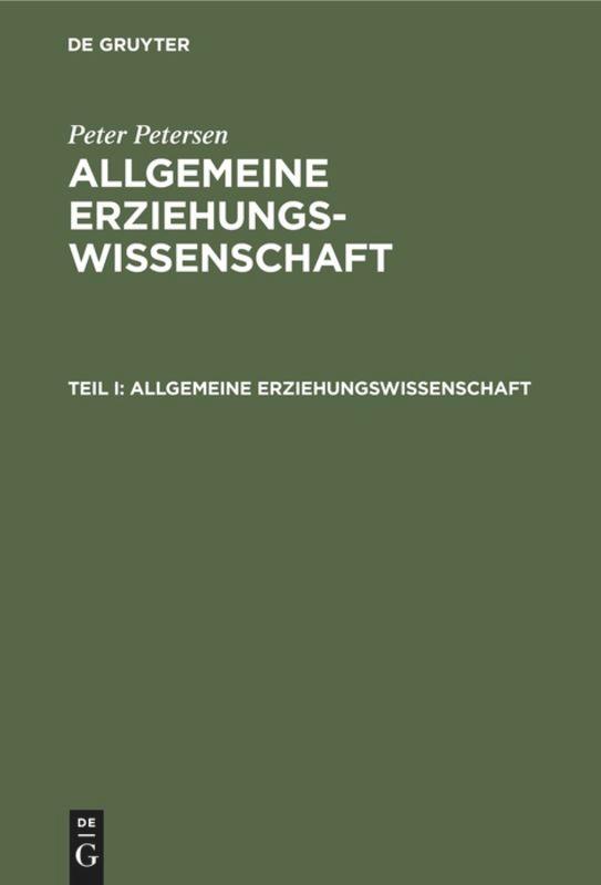 Allgemeine Erziehungswissenschaft