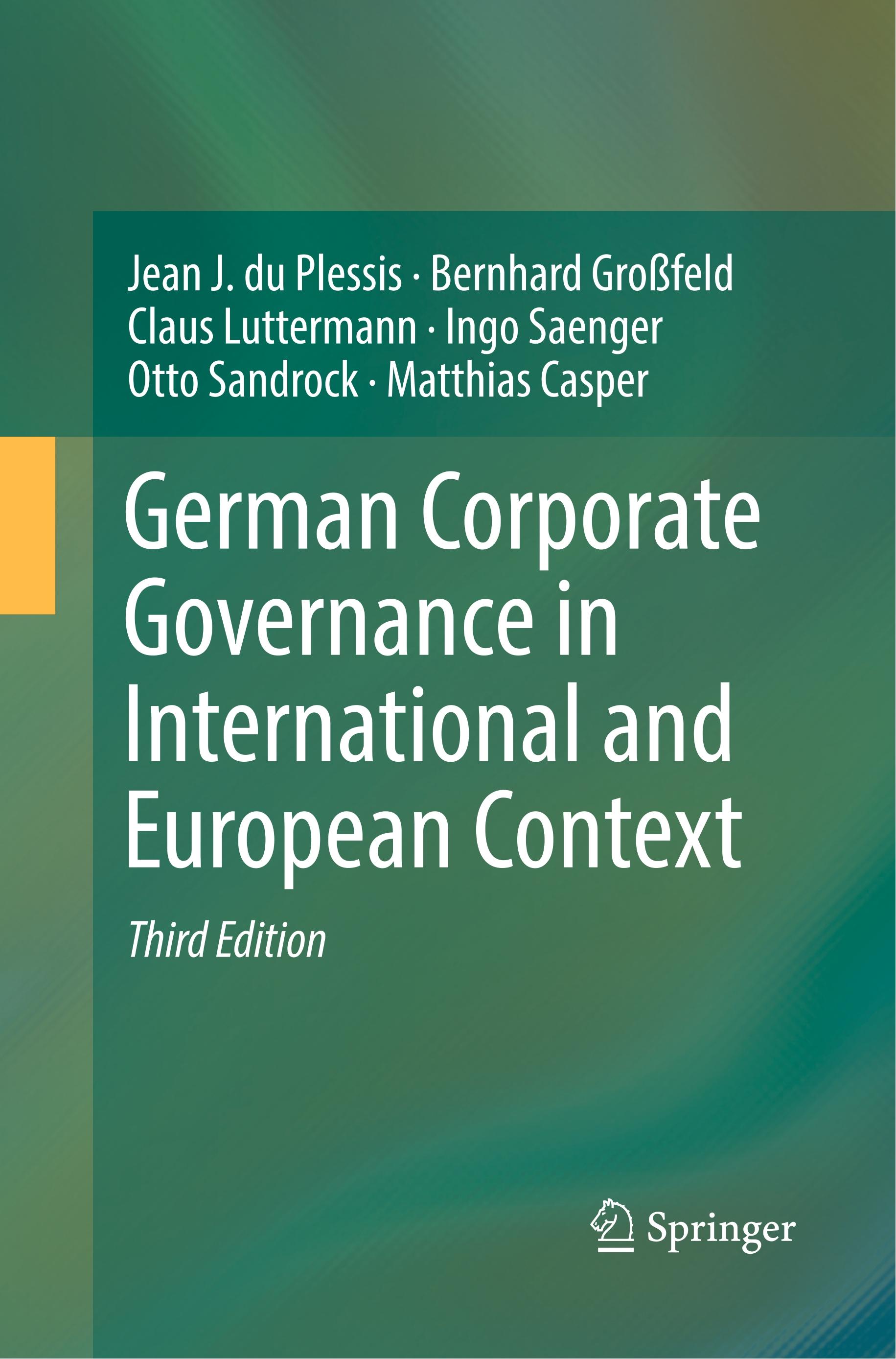 German Corporate Governance in International and European Context