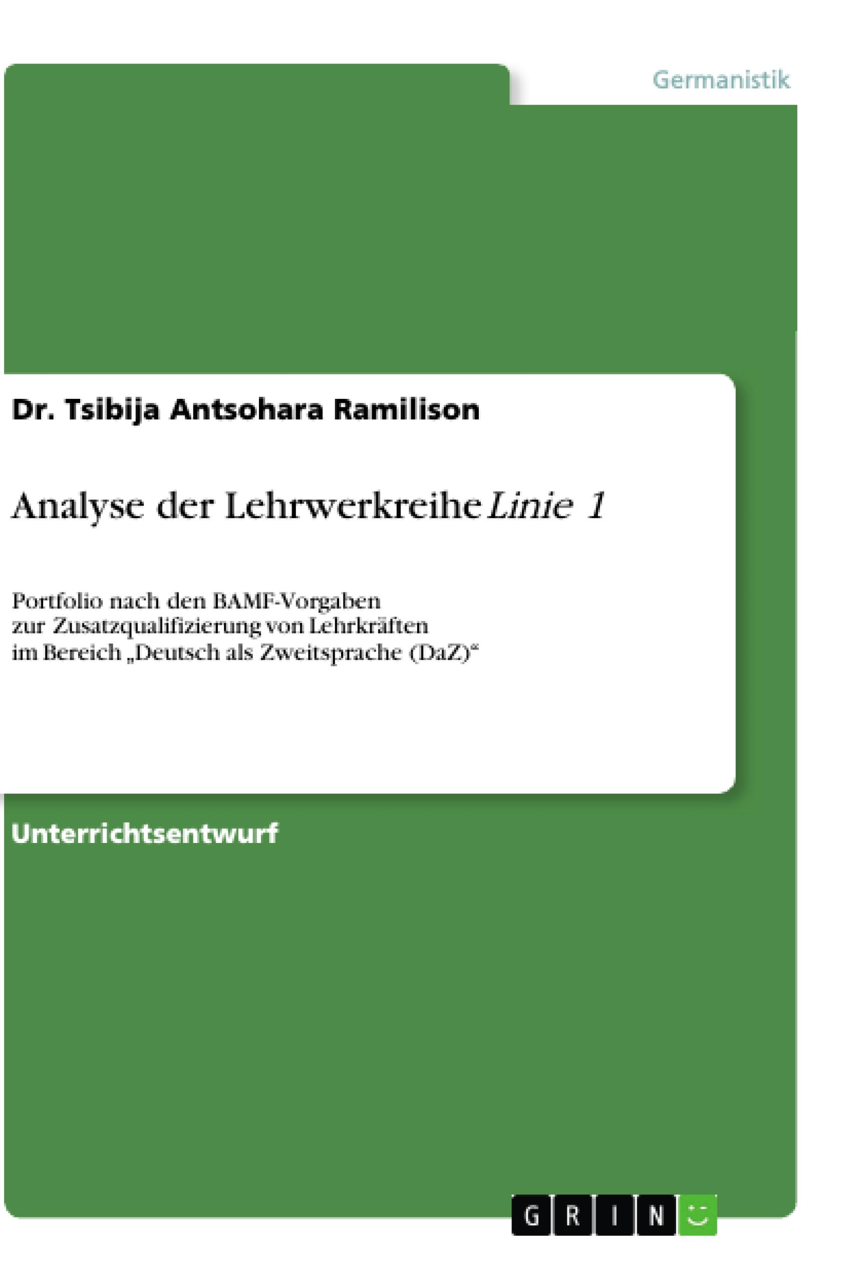 Analyse der Lehrwerkreihe "Linie 1"