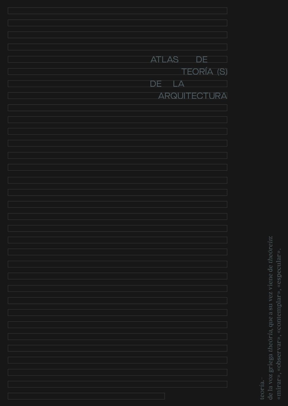 Atlas de teoría(s) de la arquitectura