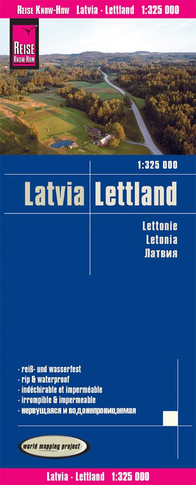 Reise Know-How Landkarte Lettland / Latvia 1:325.000