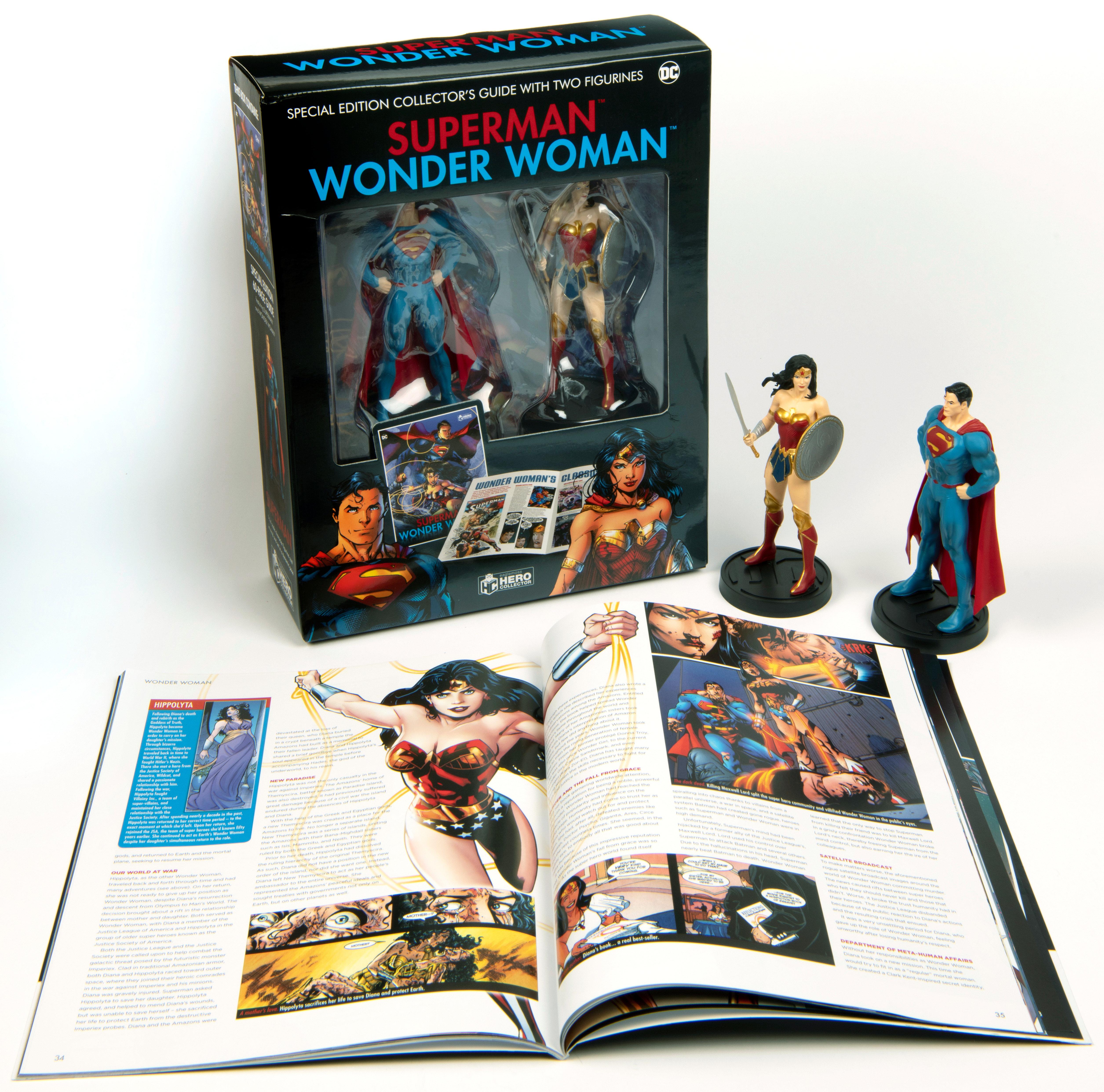 Superman and Wonder Woman Plus Collectibles