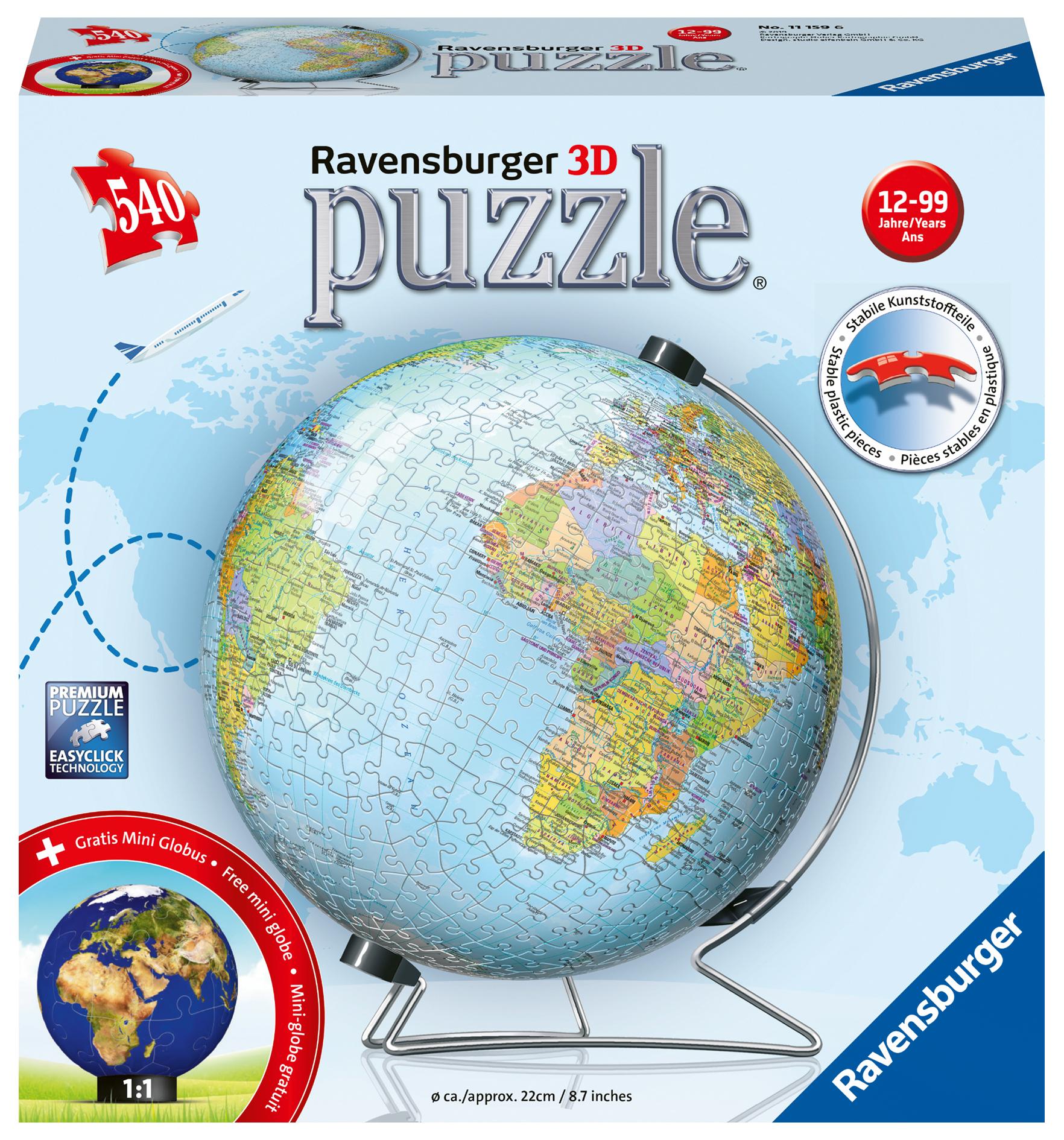 Globus in deutscher Sprache Puzzleball 540 Teile