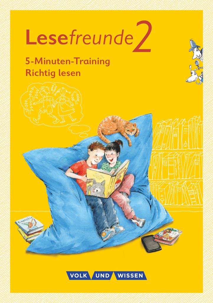 Lesefreunde 2. Schuljahr. 5-Minuten-Training "Richtig lesen". Arbeitsheft. Östliche Bundesländer und Berlin