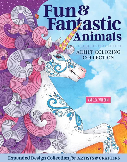 Hello Angel Fun & Fantastic Animals Adult Coloring Collection