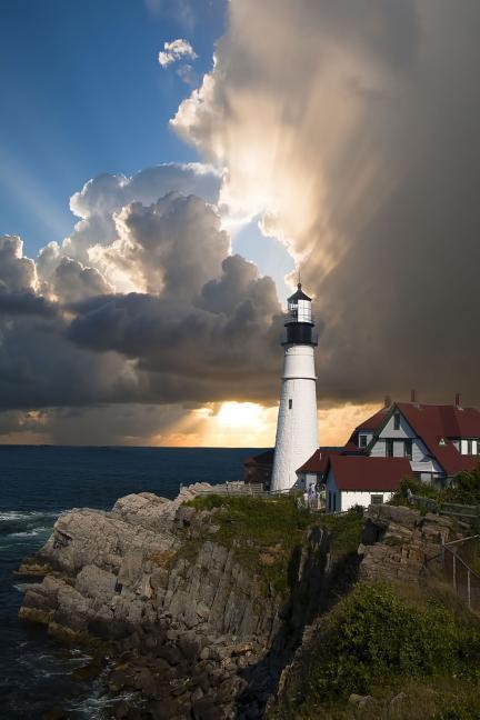 Lighthouse Standing Guard: A Structure Designed to Emit Light from a System of Lamps and Lenses and to Serve as a Navigational Aid for Maritime P