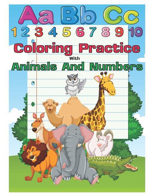 Coloring Practice with Animals and Numbers