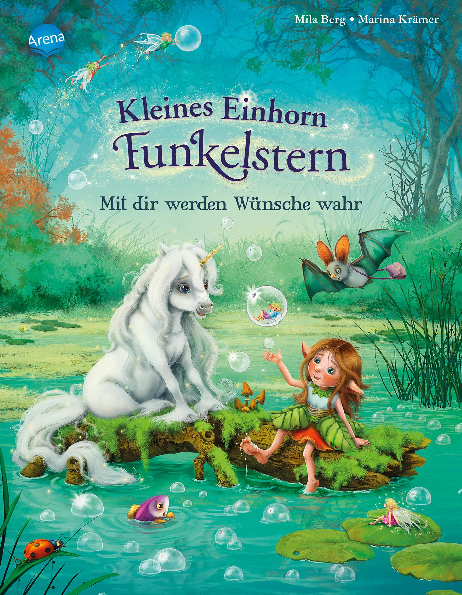 Kleines Einhorn Funkelstern. Mit dir werden Wünsche wahr