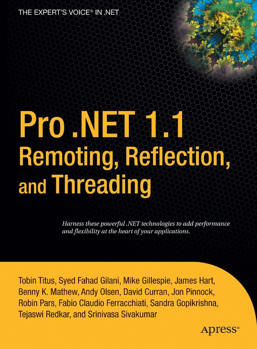 Pro .Net 1.1 Remoting, Reflection, and Threading