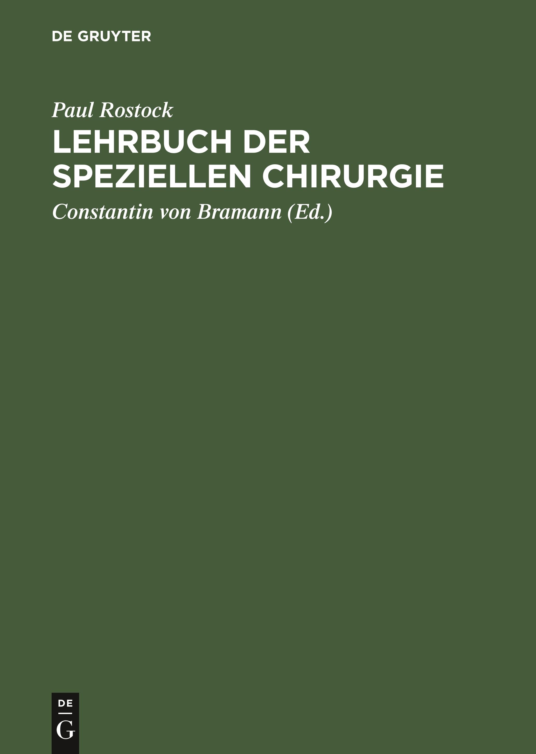 Lehrbuch der speziellen Chirurgie