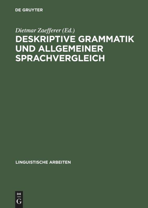 Deskriptive Grammatik und allgemeiner Sprachvergleich