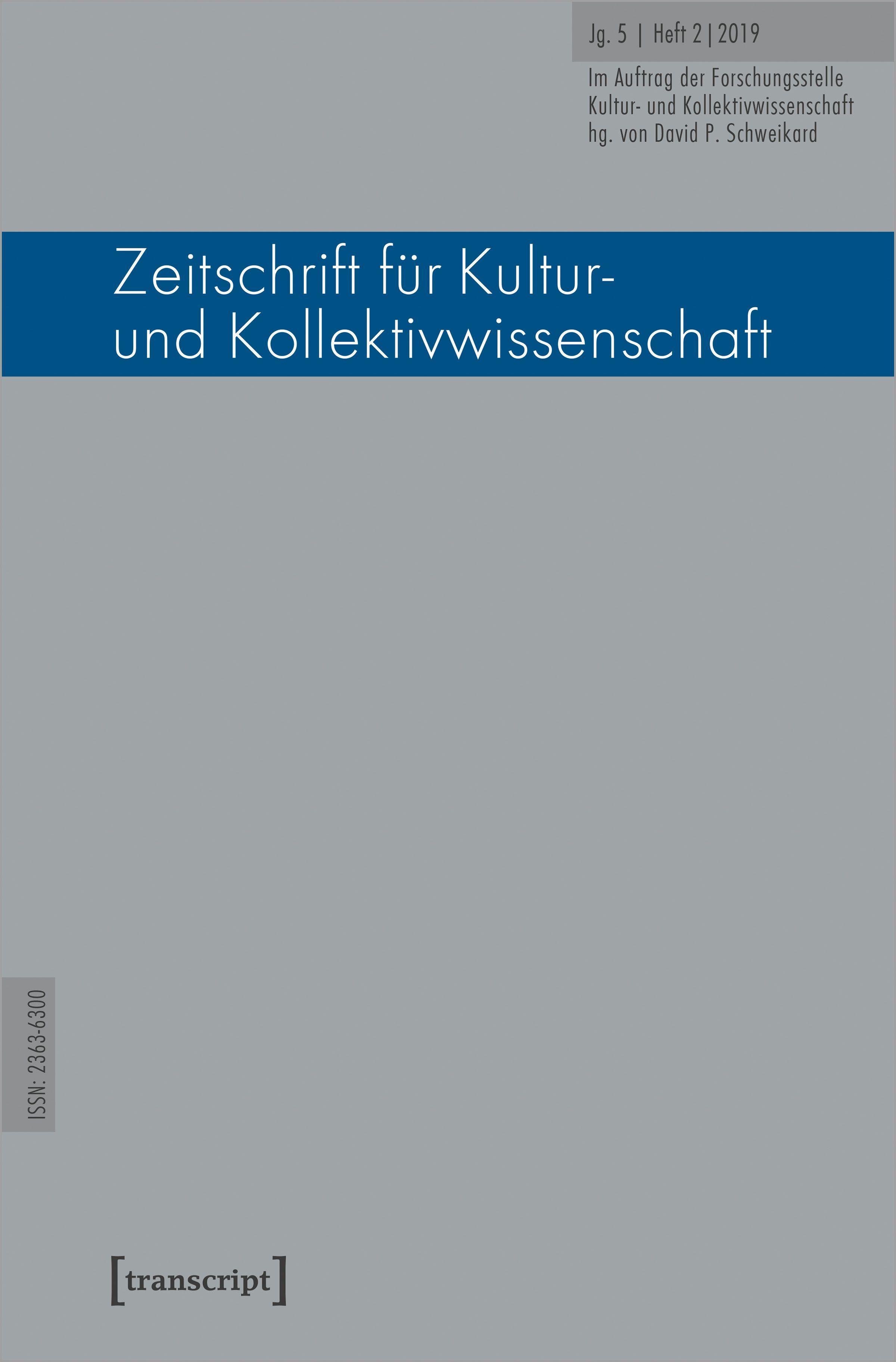 Zeitschrift für Kultur- und Kollektivwissenschaft