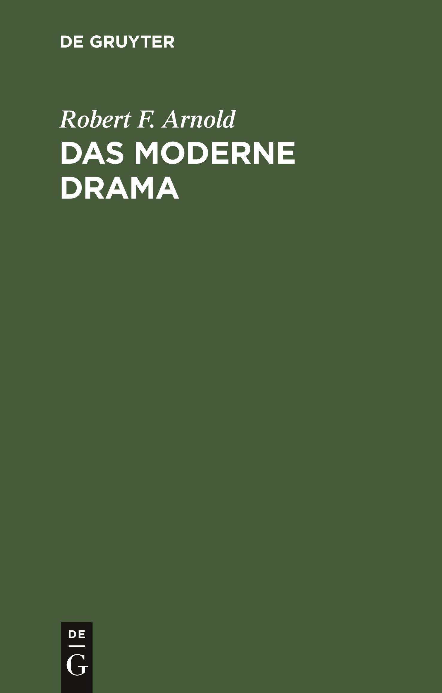 Das moderne Drama