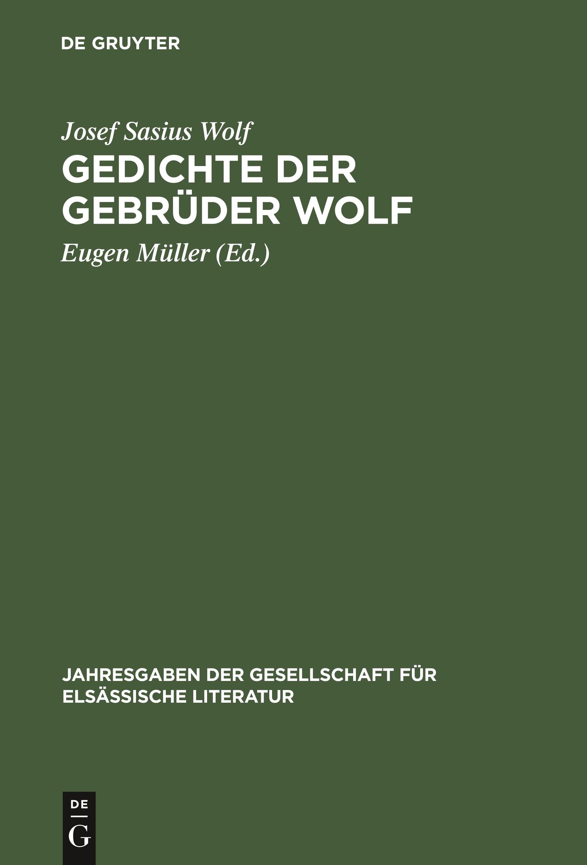 Gedichte der Gebrüder Wolf