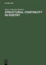 Structural continuity in poetry