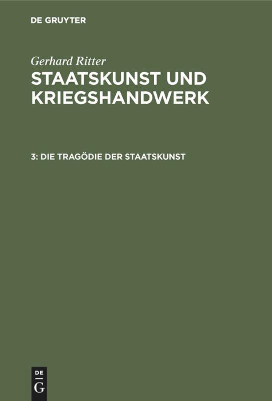 Die Tragödie der Staatskunst