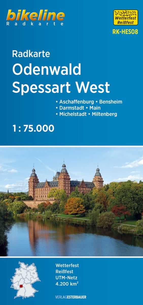 Radkarte Odenwald Spessart West (RK-HES08)