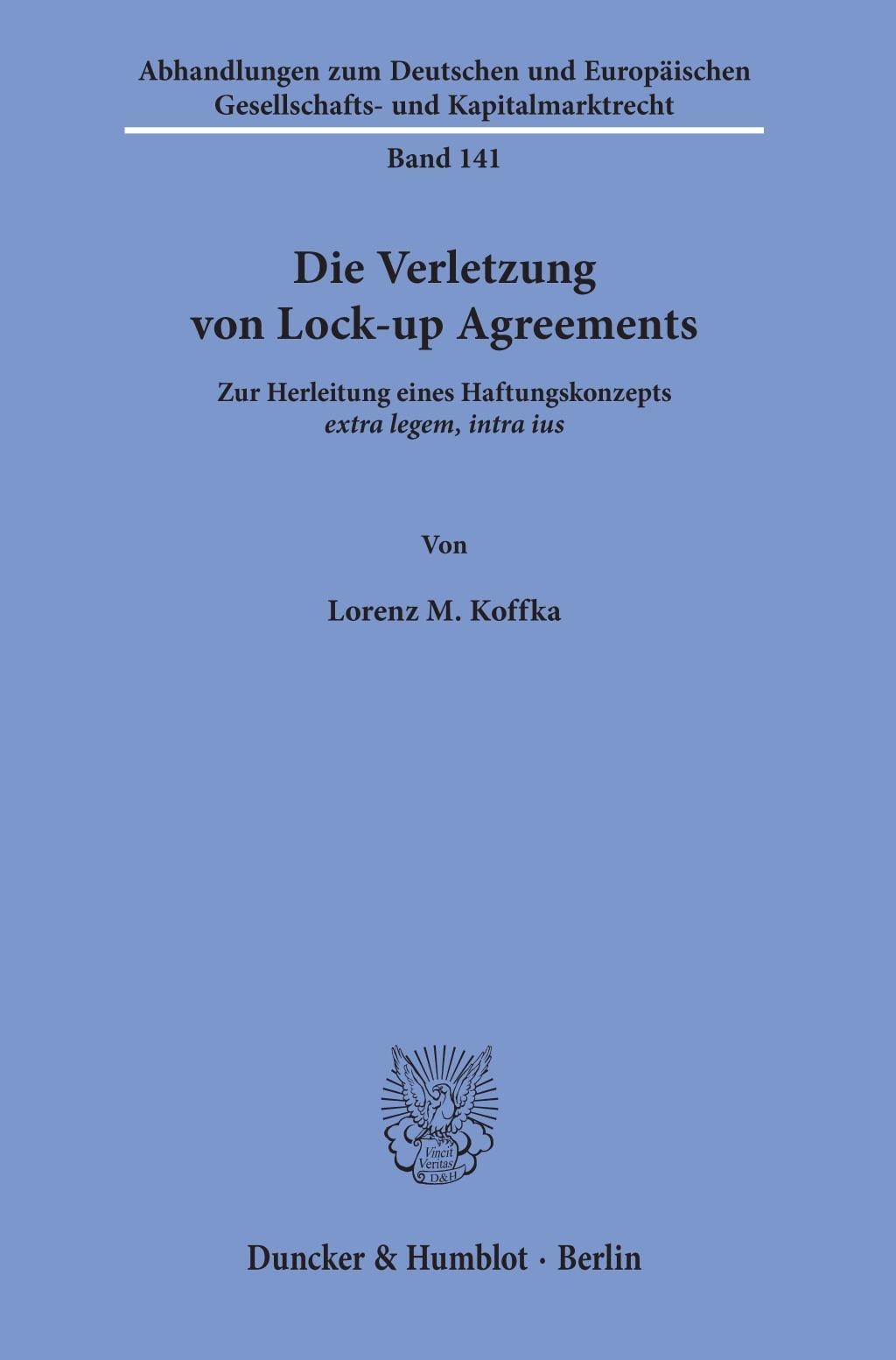 Die Verletzung von Lock-up Agreements