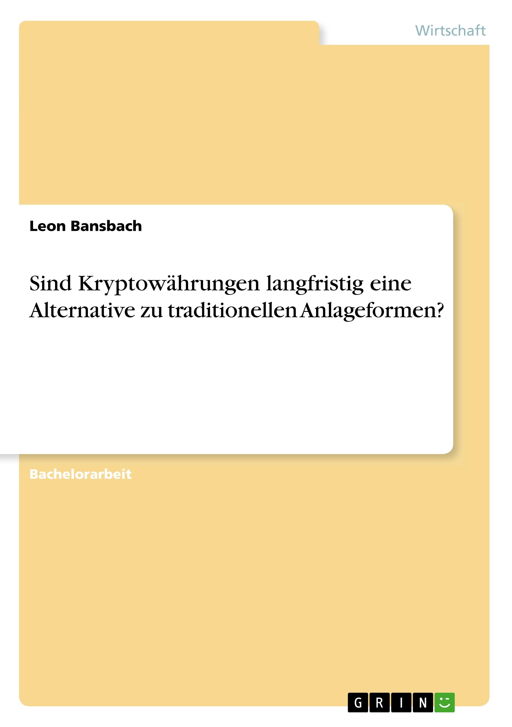 Sind Kryptowährungen langfristig eine Alternative zu traditionellen Anlageformen?