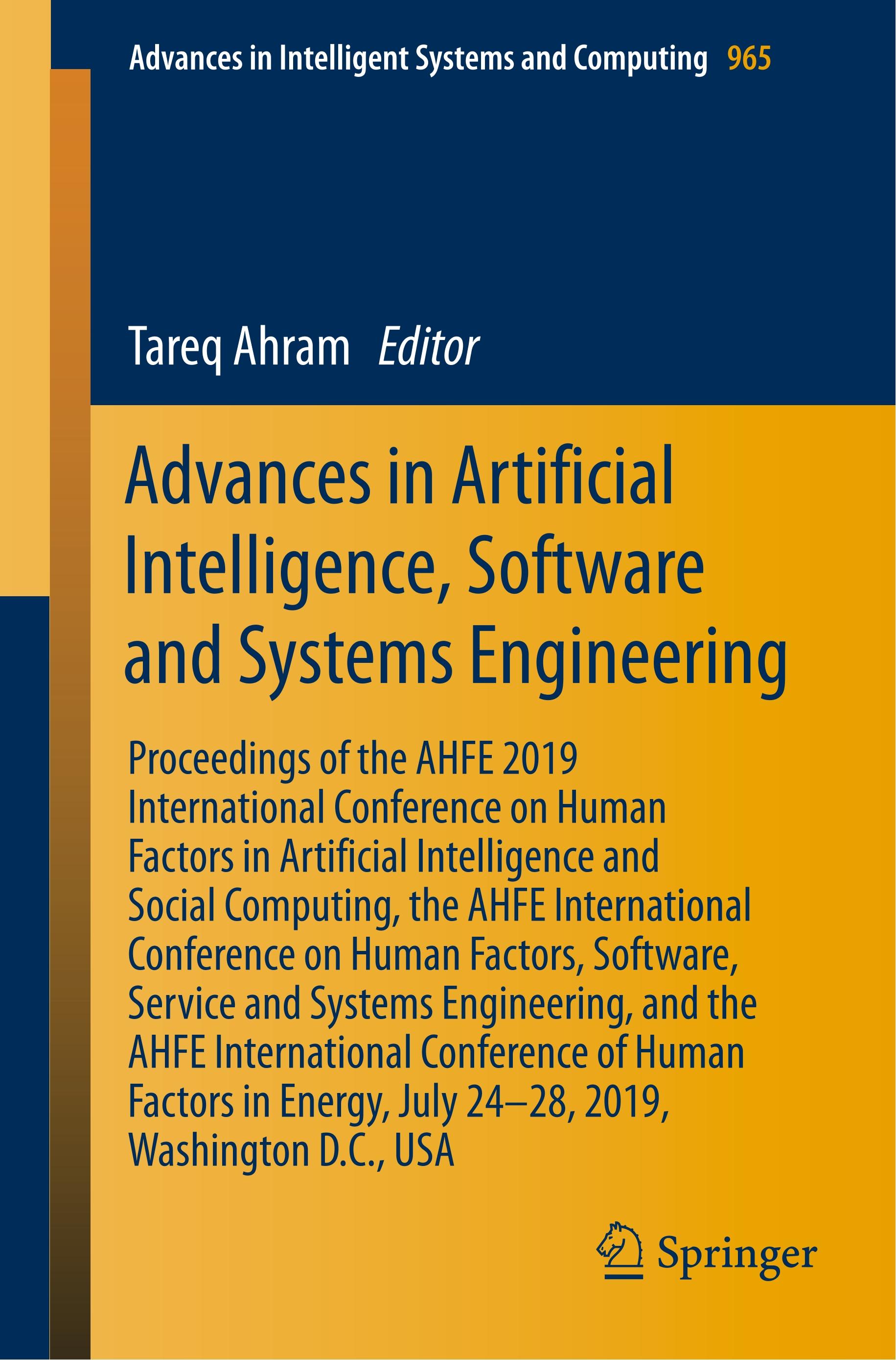 Advances in Artificial Intelligence, Software and Systems Engineering