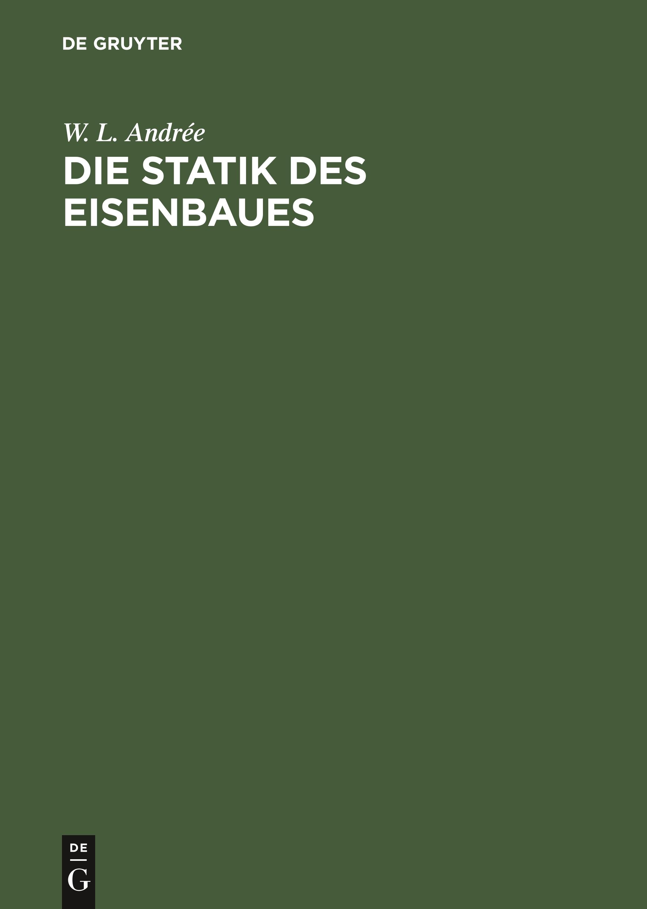 Die Statik des Eisenbaues