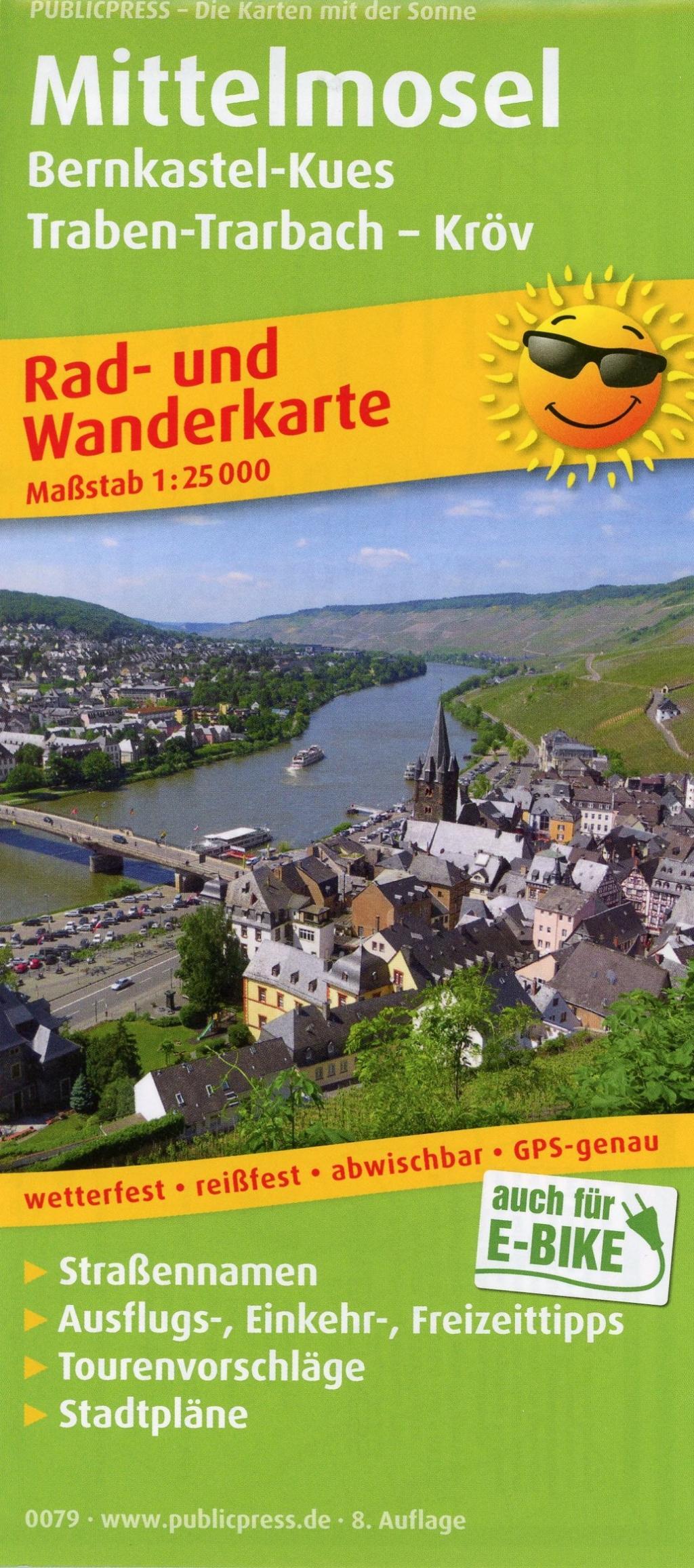 Mittelmosel, Bernkastel-Kues - Traben-Trarbach - Kröv 1 : 25 000