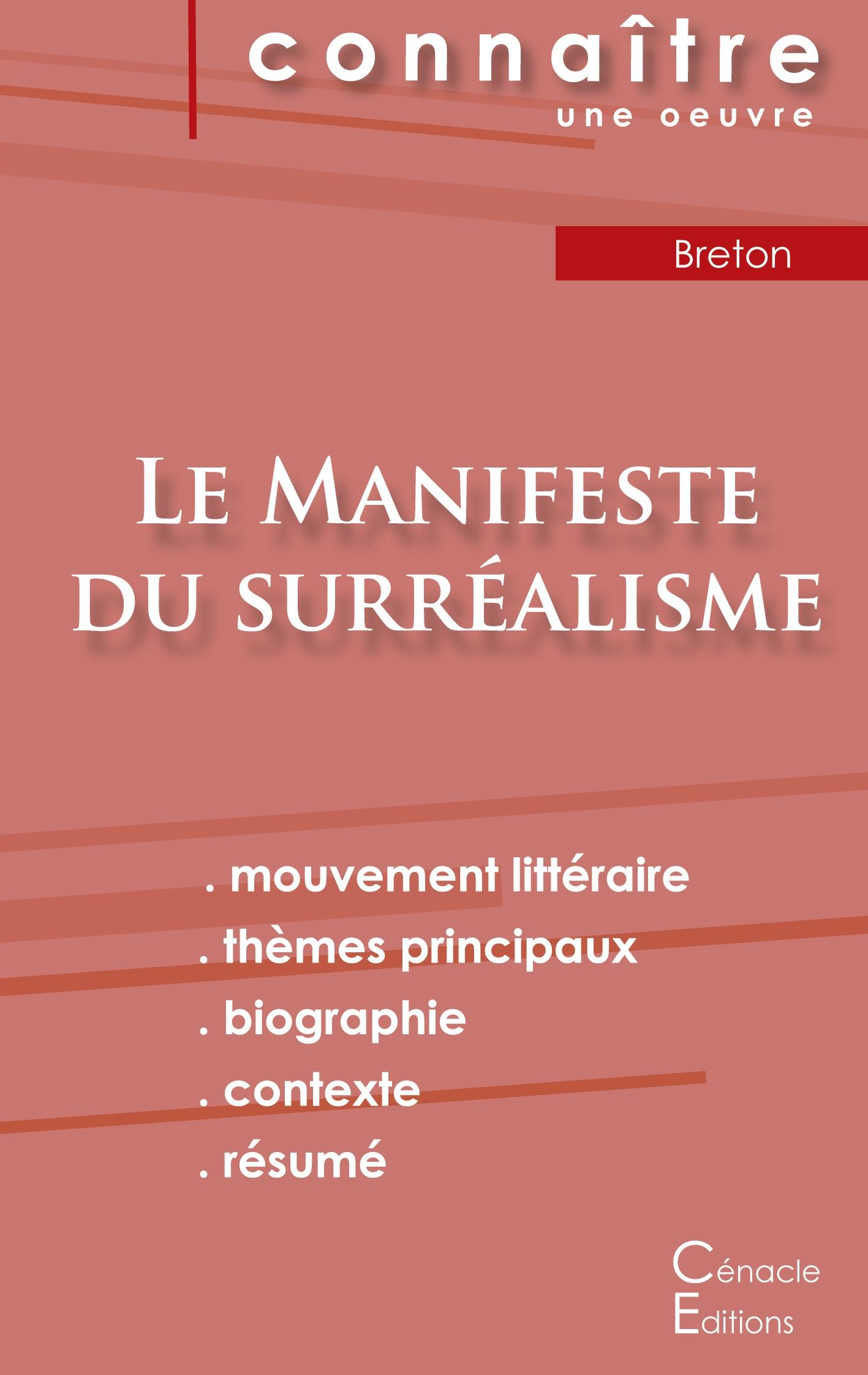 Fiche de lecture Le Manifeste du surréalisme de André Breton (Analyse littéraire de référence et résumé complet)