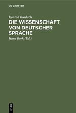 Die Wissenschaft von deutscher Sprache