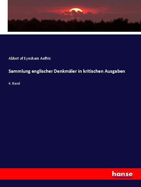 Sammlung englischer Denkmäler in kritischen Ausgaben