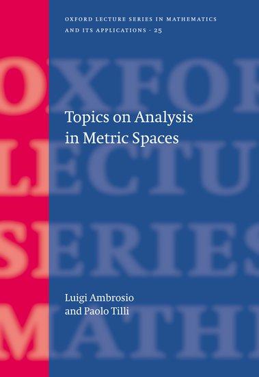 Topics on Analysis in Metric Spaces