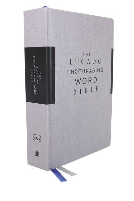 Nkjv, Lucado Encouraging Word Bible, Gray, Cloth Over Board, Comfort Print