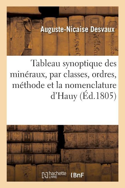 Tableau Synoptique Des Minéraux, Par Classes, Ordres d'Après La Méthode Et La Nomenclature d'Hauy