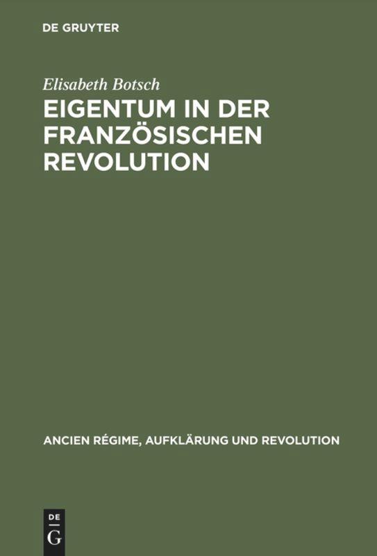 Eigentum in der Französischen Revolution