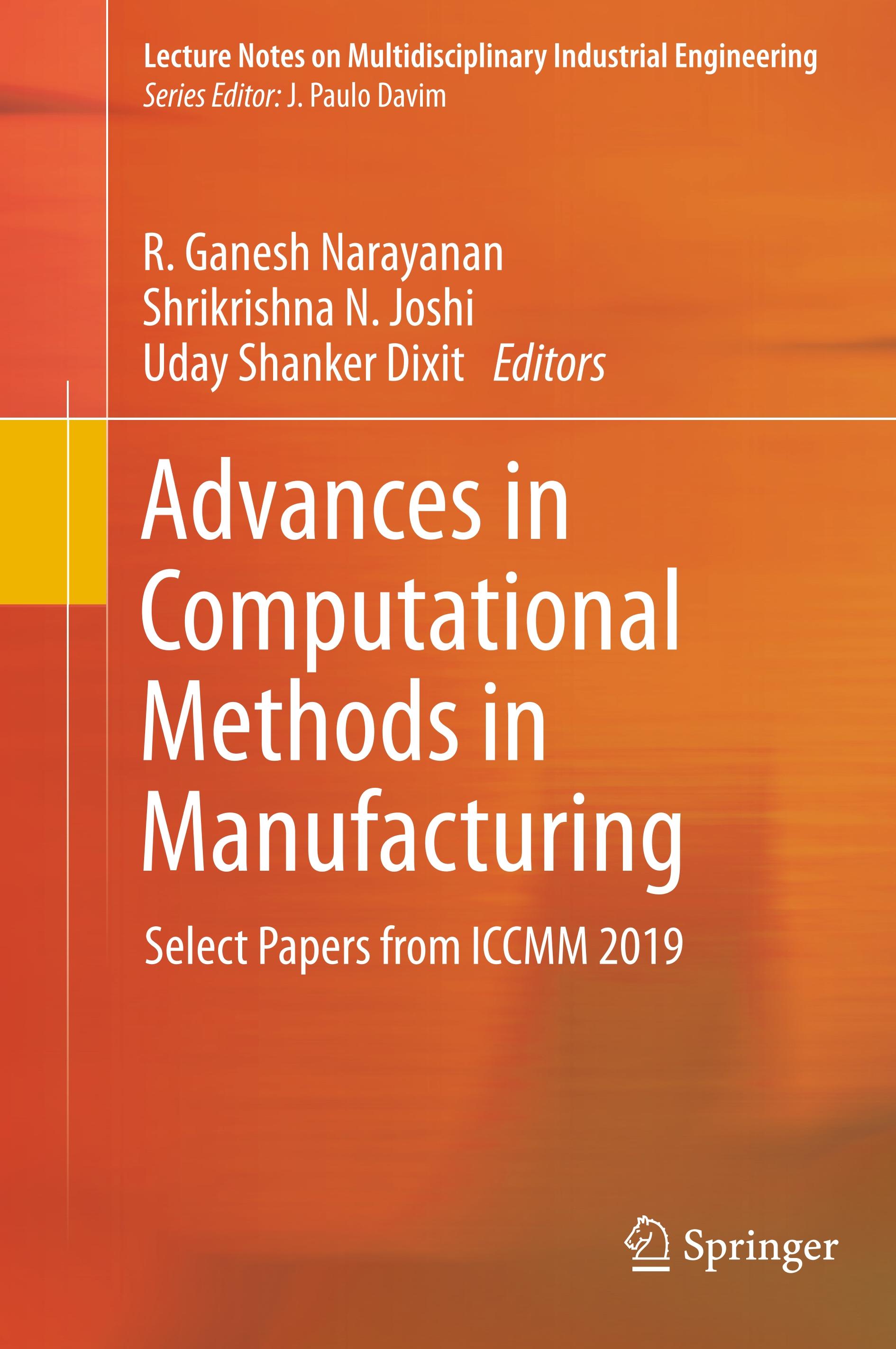 Advances in Computational Methods in Manufacturing