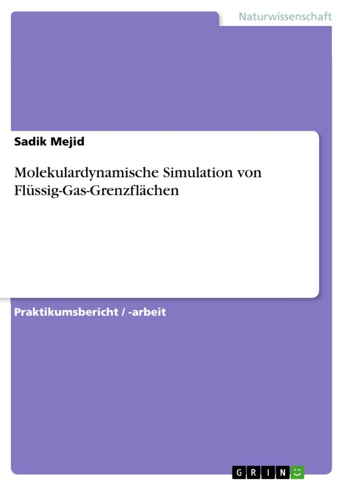 Molekulardynamische Simulation von Flüssig-Gas-Grenzflächen