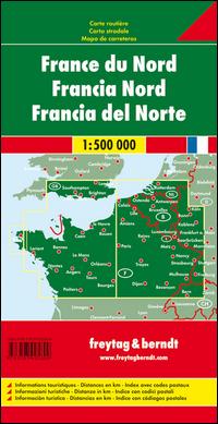 Frankreich Nord / France Nord 1 : 500 000. Autokarte, Straßenkarte