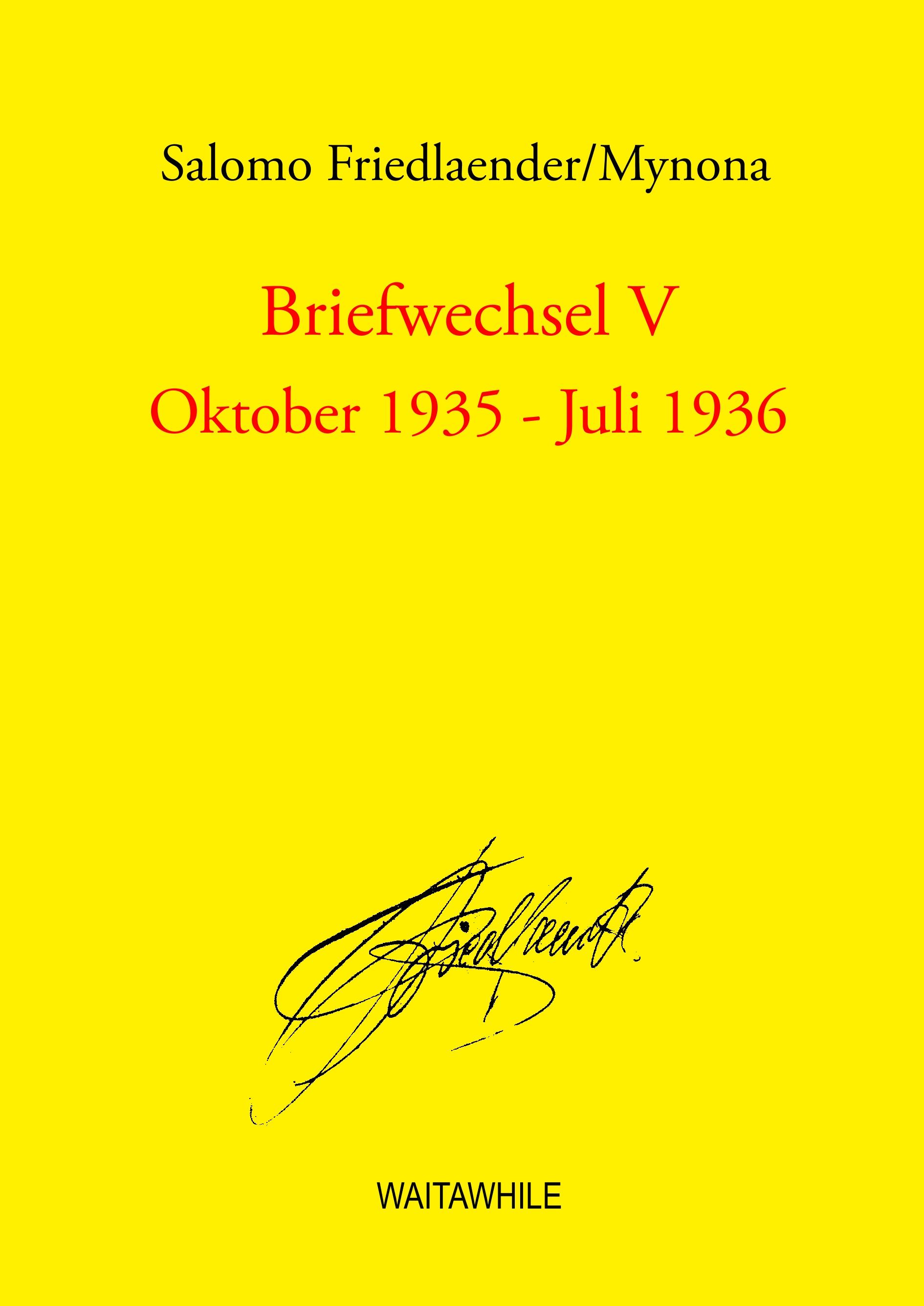 Briefwechsel V