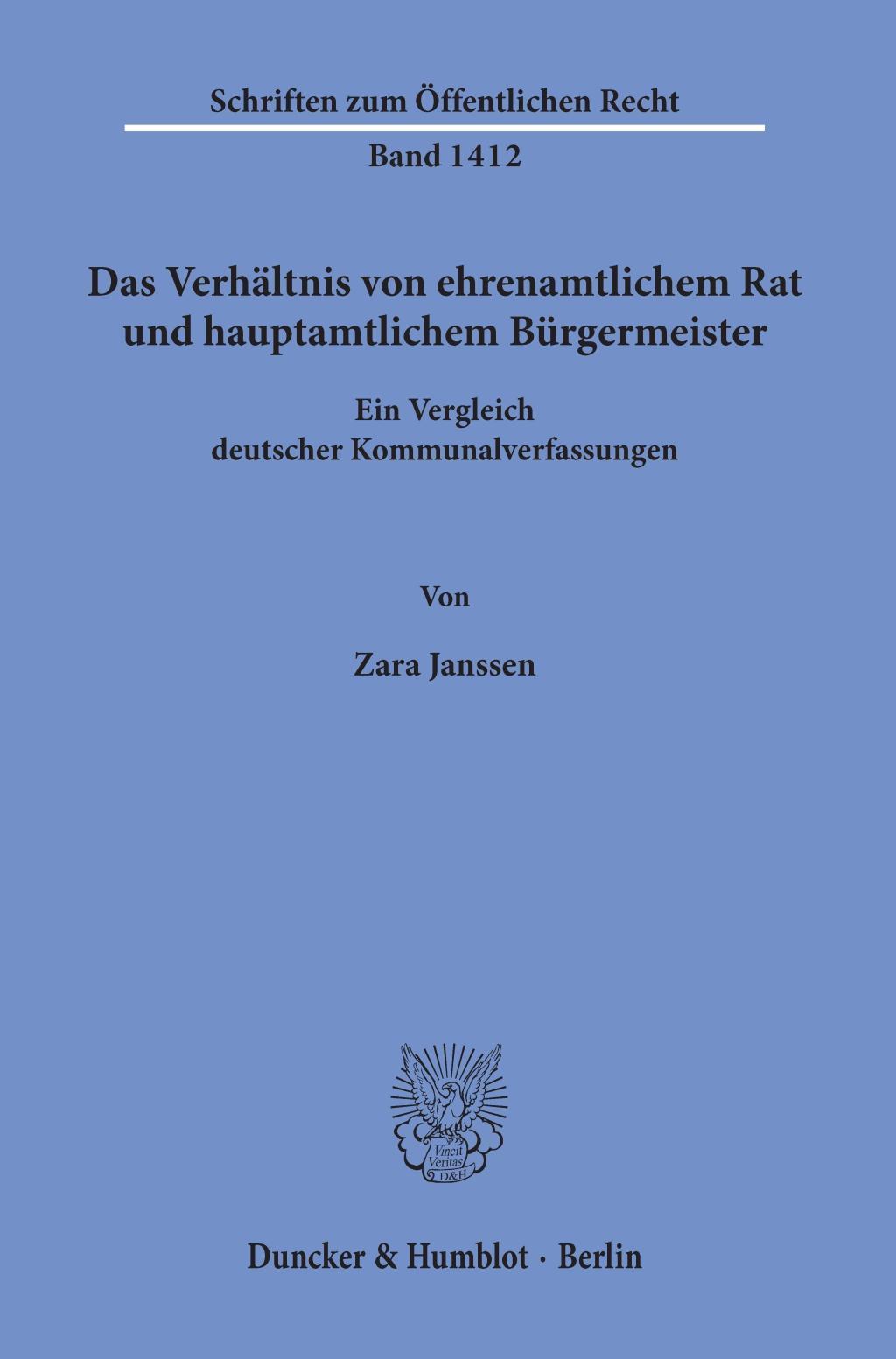 Das Verhältnis von ehrenamtlichem Rat und hauptamtlichem Bürgermeister.