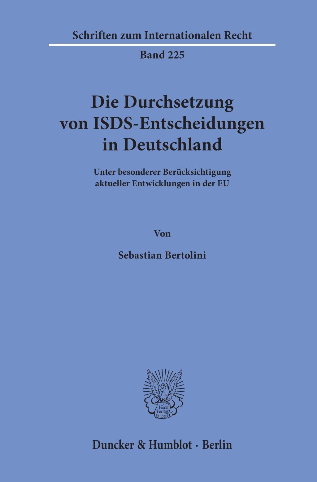 Die Durchsetzung von ISDS-Entscheidungen in Deutschland