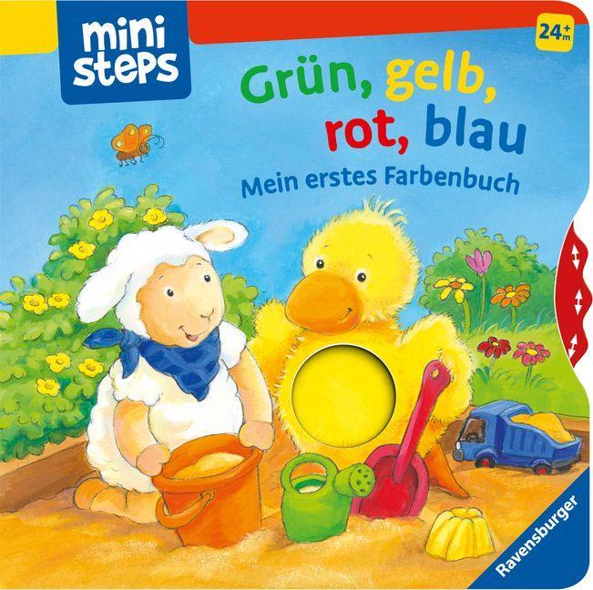 ministeps: Grün, gelb, rot, blau