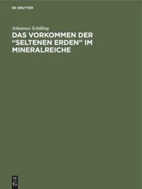 Das Vorkommen der ¿seltenen Erden¿ im Mineralreiche