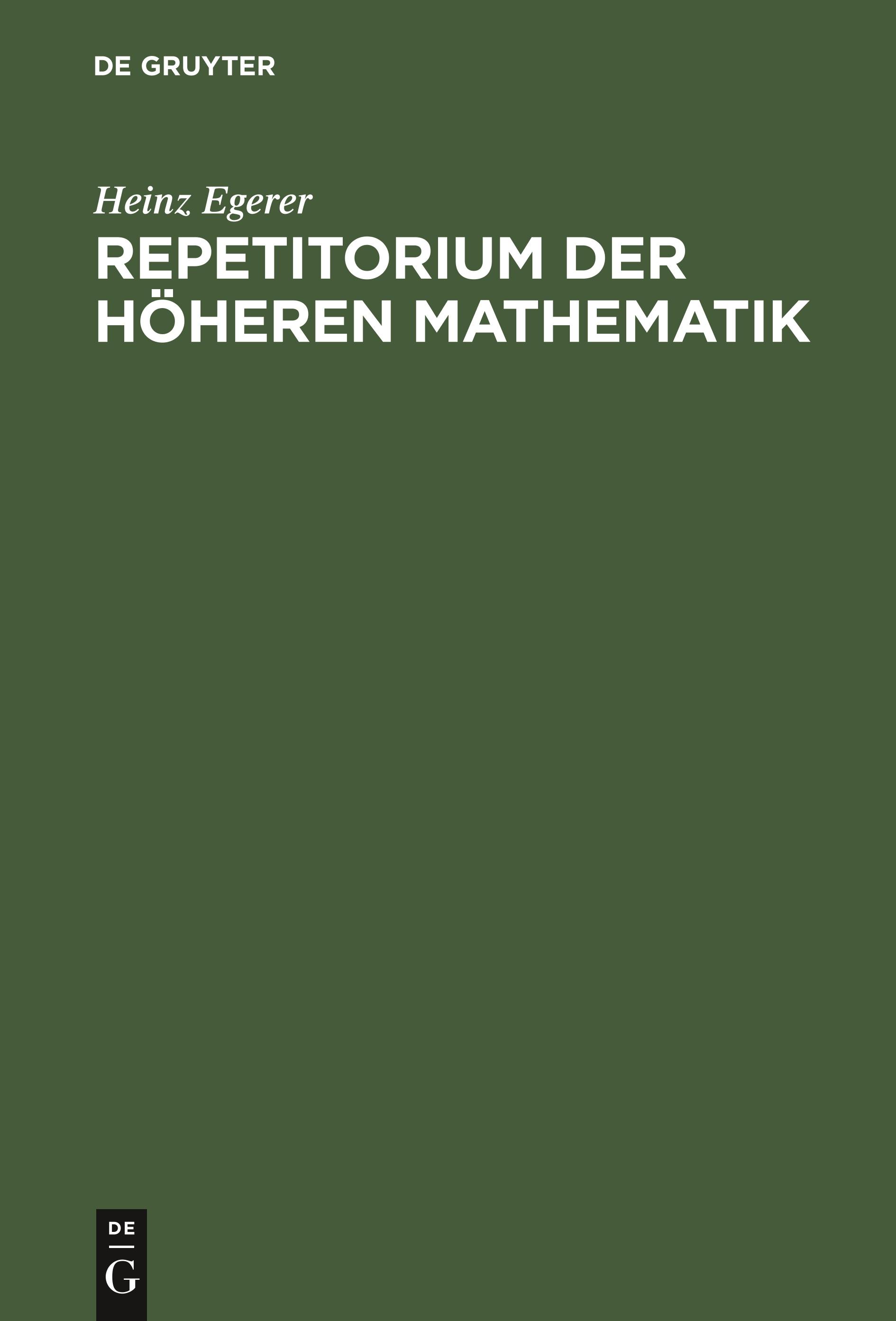 Repetitorium der höheren Mathematik