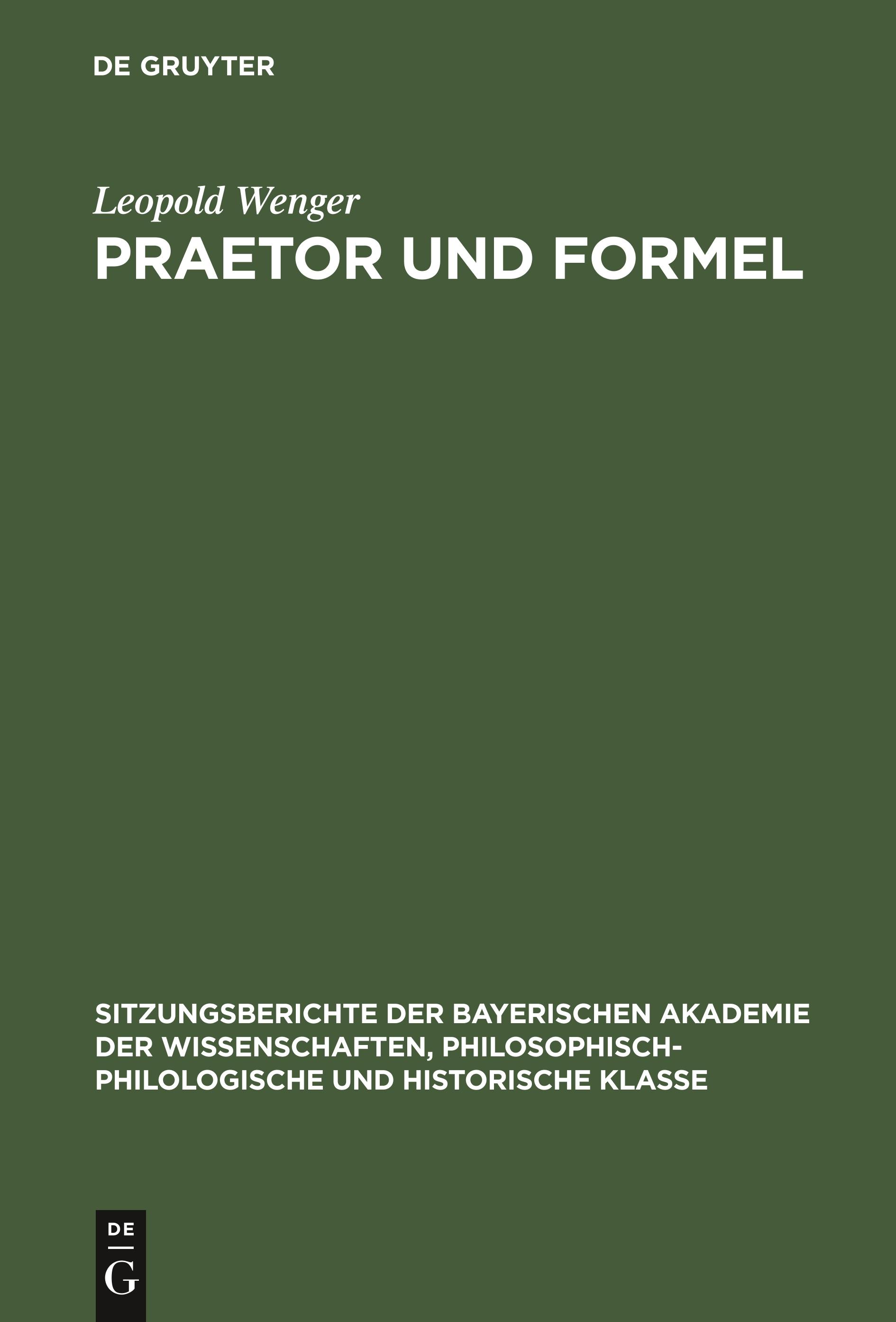 Praetor und Formel